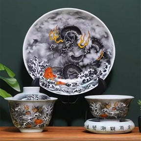 Jingdezhen Molong Dragon Tea Set